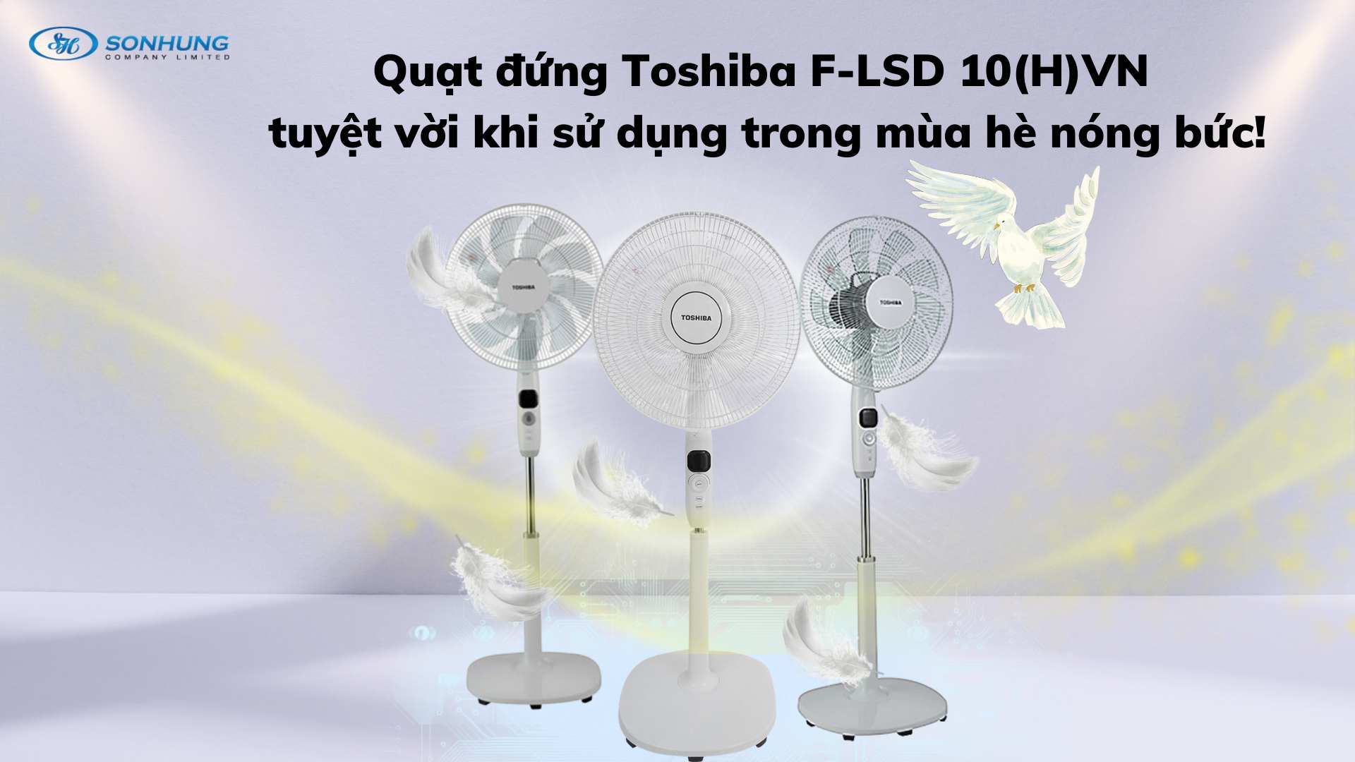 Quạt đứng Toshiba F-LSD 10(H)VN tuyệt vời khi sử dụng trong mùa hè nóng bức!