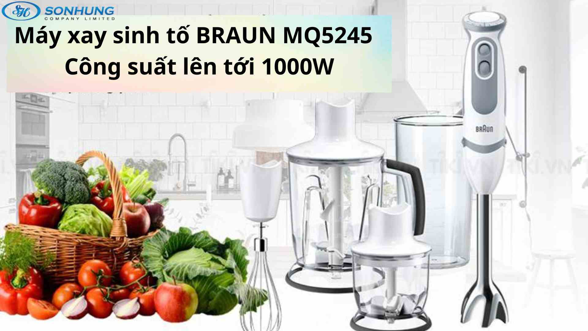 Máy xay sinh tố BRAUN MQ5245 - Công suất lên tới 1000W